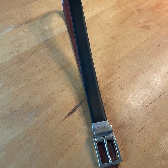 Men's Black (inside brown)Leather Belt silver belt buckle
length 38” - Picture 4 of 10